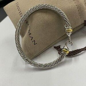 David Yurman DY 5mm Sterling Silver Buckle Bracelet